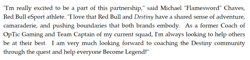 Illustration for article titled New Destiny Quest Is Exclusive To... Red Bull